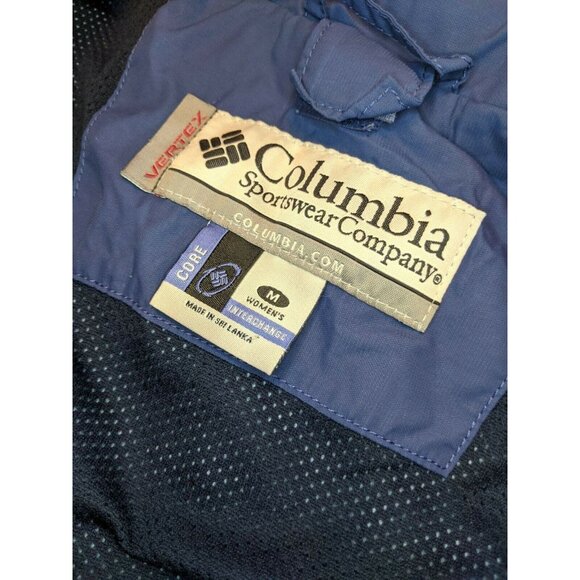 Columbia Sportswear Core Interchange Jacket Blue Hood No Lining Coat Sz Medium - Picture 6 of 7
